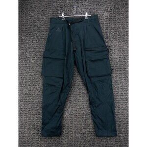 Nike Lab ACG Pants Mens Small Navy Blue Belted Tapered Cargo Utility Tech Logo